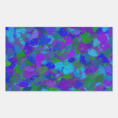 Peacock-kleur Rechthoekige Sticker (Voorkant)