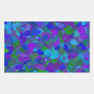 Peacock-kleur Rechthoekige Sticker