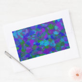Peacock-kleur Rechthoekige Sticker (Envelop)