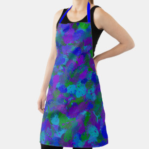 Peacock-kleur Schort