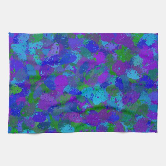 Peacock-kleur Theedoek (Horizontaal)