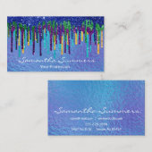 Peacock-kleuren Glitter drukt iriserend op Visitekaartje (Voorkant / Achterkant)