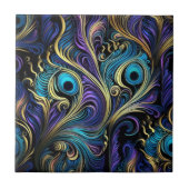 Peacock kleurrijk patroon tegeltje (Voorkant)