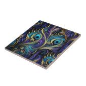 Peacock kleurrijk patroon tegeltje (Zijkant)