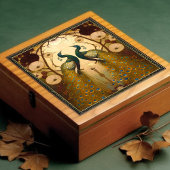 Peacock Klimt Wall Decor Impressionist Art Nouveau Tegeltje