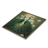 Peacock Klimt Wall Decor Impressionist Art Nouveau Tegeltje (Zijkant)