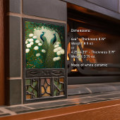 Peacock Klimt Wall Decor Repo Art Nouveau Tegeltje