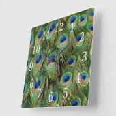 Peacock-klok Vierkante Klok (Hoek)