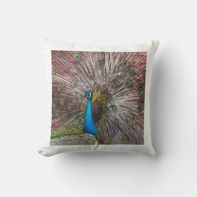 Peacock Kussen (Voorkant)