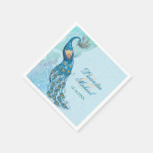 Peacock Lace Elegance Bruiloft Servetten (Hoek)