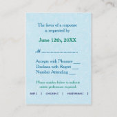 Peacock Lace Elegantie Bruiloft RSVP Informatiekaartje (Achterkant)