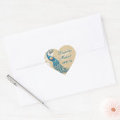 Peacock Lace Elegantie Bruiloft Stickers (Envelop)