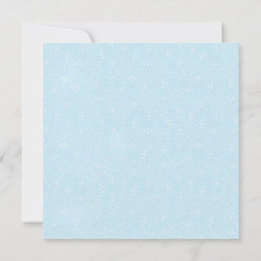 Peacock Lace Elegantie Bruiloft Uitnodiging (Achterkant)