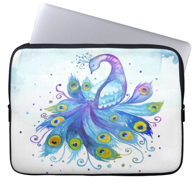 Peacock-laptophoes Laptop Sleeve (Voorkant)