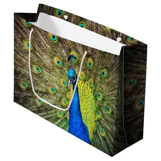 Peacock Large Cadeautasje (Voorkant Gekanteld)