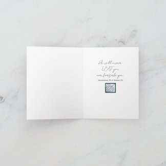 Peacock Leaf/Leaf-He Will Never Leaf You-Turquoise Kaart