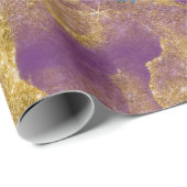 Peacock Leopard Paars en Gold Decoupage Cadeaupapier (Rol Hoek)
