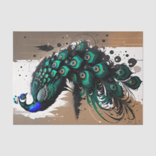 Peacock liefhebbers lichte pauwen blauwgroen tissuepapier