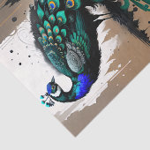 Peacock liefhebbers lichte pauwen blauwgroen tissuepapier (Detail)