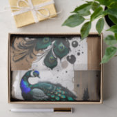 Peacock liefhebbers lichte pauwen blauwgroen tissuepapier (Geschenk)