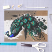 Peacock liefhebbers lichte pauwen blauwgroen tissuepapier (Craft)