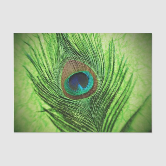 Peacock Lime Green Tissuepapier (Voorkant)