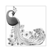 Peacock Long Curled Tail Feathers Rubberstempel (Afrduk)