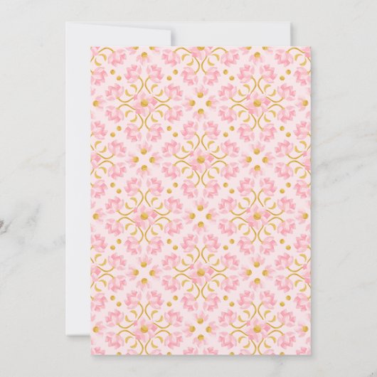 Peacock lotus Indiase bruiloft opslaan van de datu Kaart (Achterkant)