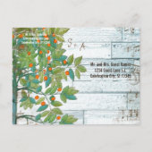 Peacock Love Bird Sitting in a Tree Save the Date Aankondigingskaart (Achterkant)