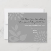 Peacock Love Bird Wedding Invitation REPLY KAART (Voorkant)
