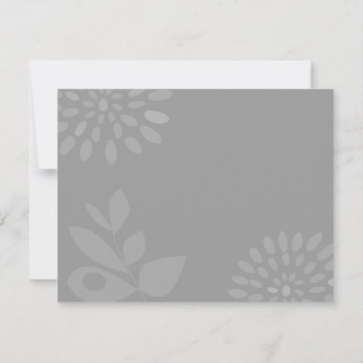 Peacock Love Bird Wedding Invitation REPLY KAART (Achterkant)