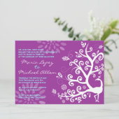 Peacock Love Bird Wedding Verloving Kaart (Staand voorkant)