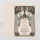  Peacock Love bruiloft Kaart (Voorkant / Achterkant)