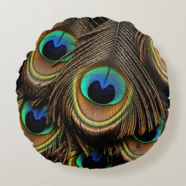Peacock Love Rond Kussen
