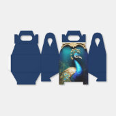 Peacock luxe vogel art nouveau land bruiloft bedankdoosjes (Uitgevouwen)