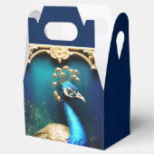 Peacock luxe vogel art nouveau land bruiloft bedankdoosjes (Geopend)