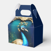 Peacock luxe vogel art nouveau land bruiloft bedankdoosjes (Voorkant Zijde)