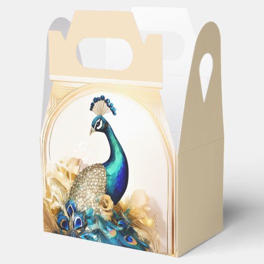 Peacock luxe vogel land tuin bruiloft bedankdoosjes (Geopend)