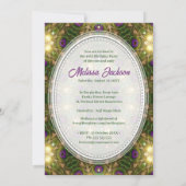 Peacock Magic Fab 40e verjaardag uitnodiging (Achterkant)