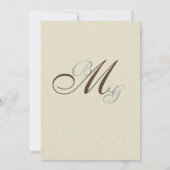 Peacock Magnolia Floral Swirl Damask Wedding Kaart (Achterkant)