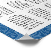 Peacock Magnolia Swirl Floral Damask Poster (Hoek)