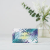 Peacock Makeup Artist Hair Stylist Feathers Bird Visitekaartje (Staand voorkant)