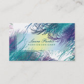 Peacock Makeup Artist Hair Stylist Feathers Bird Visitekaartje (Voorkant)