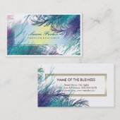 Peacock Makeup Artist Hair Stylist Tree tak Visitekaartje (Voorkant / Achterkant)