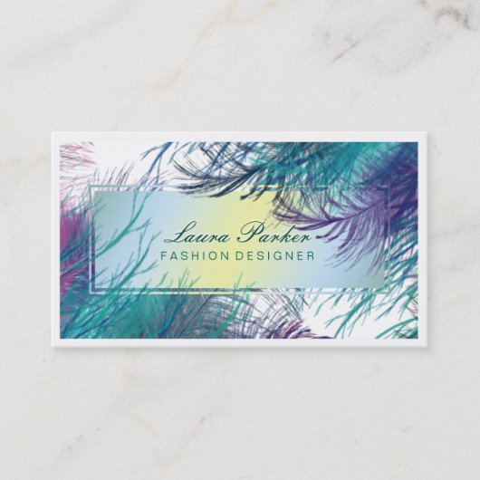 Peacock Makeup Artist Hair Stylist Tree tak Visitekaartje (Voorkant)