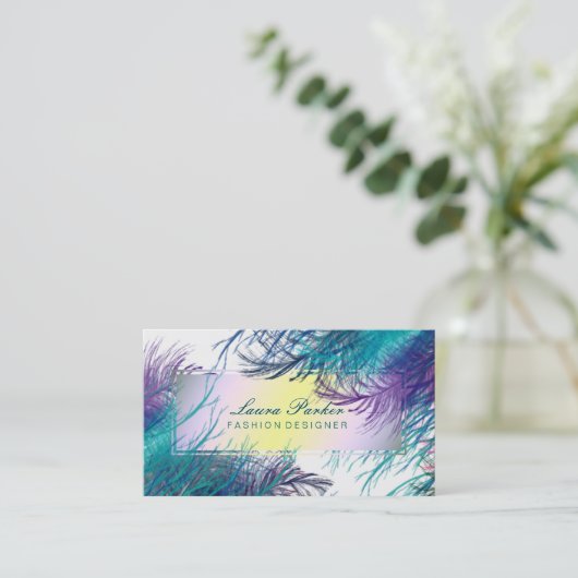 Peacock Makeup Artist Hair Stylist Tree tak Visitekaartje (Staand voorkant)