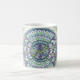 Peacock Mandala Coffee Mok