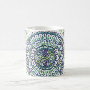 Peacock Mandala Coffee Mok