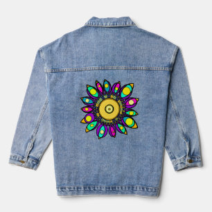 PEACOCK MANDALA DENIM JACKET