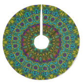 Peacock Mandala kerstboomrok Kerstboom Rok (Voorkant)
